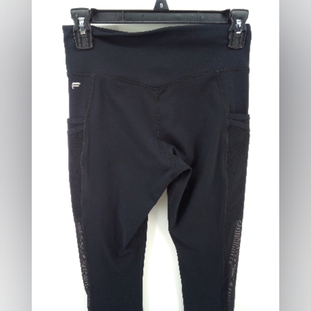 Fabletics Motion365 Black Criss Cross Mesh Leggings XS